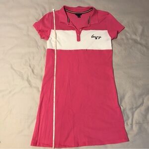 Tommy Hilfiger Pink and White Polo Dress Girls XL